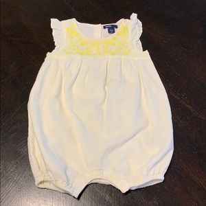 Baby gap pale yellow romper